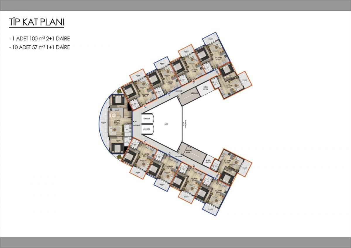 One bedroom apartment in Gazipasa, 500 m from the city center - Фото 17