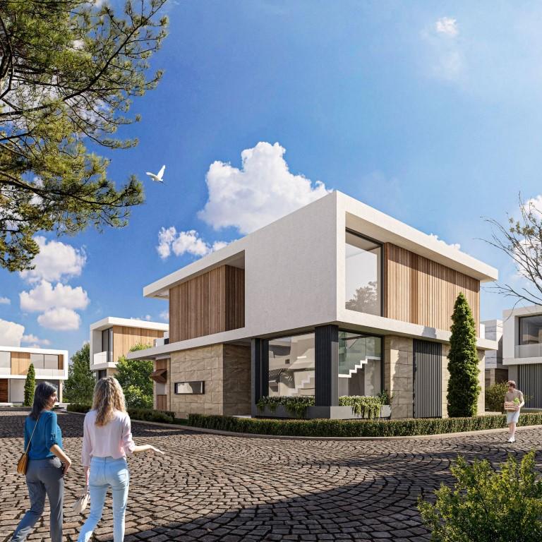 New design of villas in Northern Cyprus with sea and mountain views - Фото 5