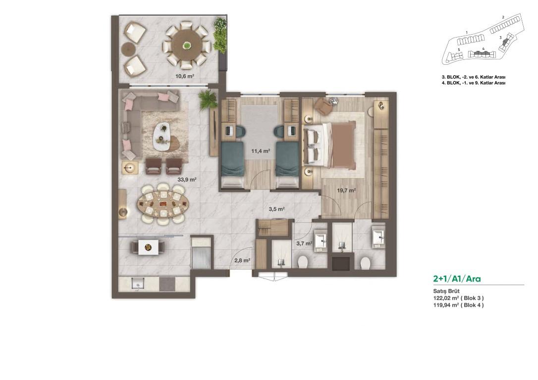 New project residential complex with large green space and many terraces - Фото 11