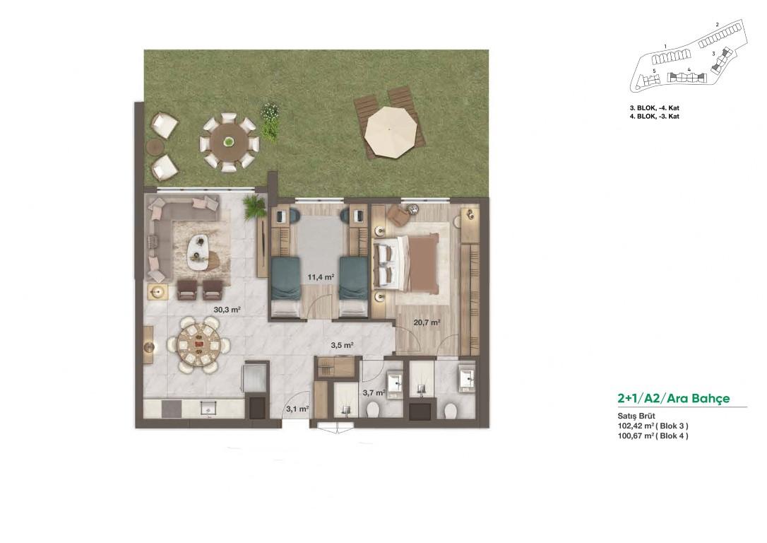 New project residential complex with large green space and many terraces - Фото 12