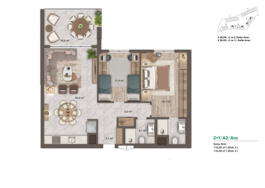 New project residential complex with large green space and many terraces - Фото 13