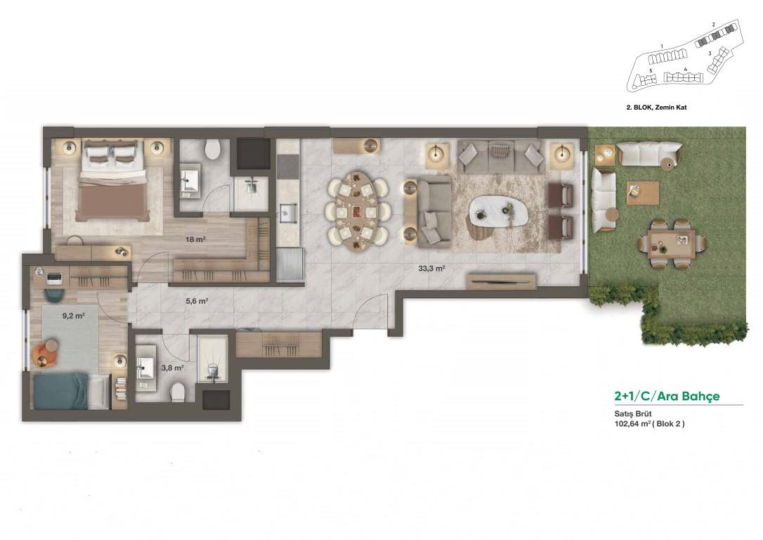 New project residential complex with large green space and many terraces - Фото 17