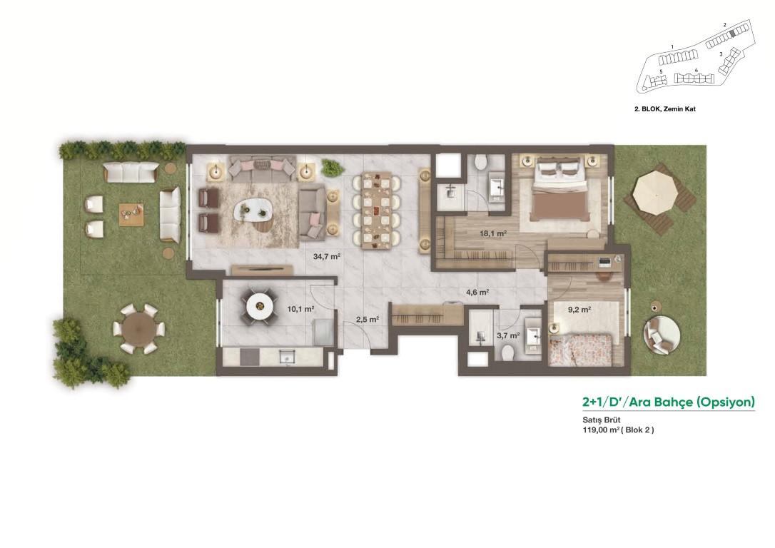 New project residential complex with large green space and many terraces - Фото 18