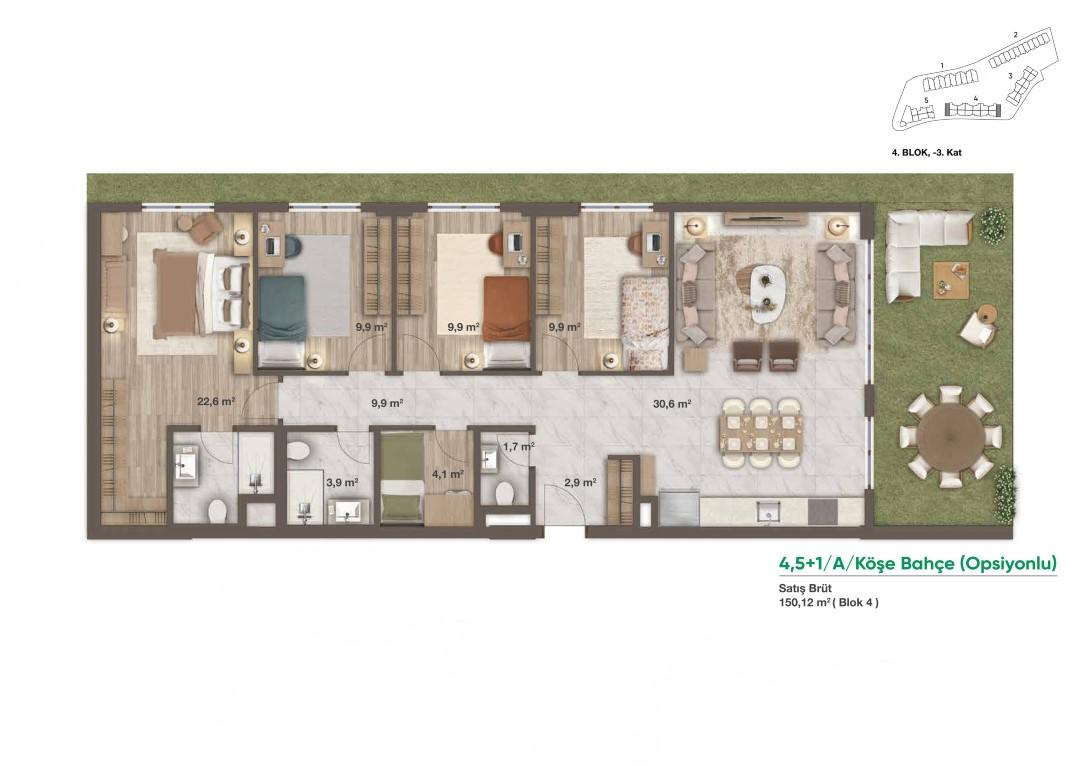 New project residential complex with large green space and many terraces - Фото 21