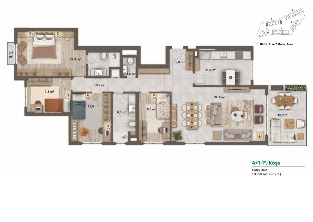 New project residential complex with large green space and many terraces - Фото 23