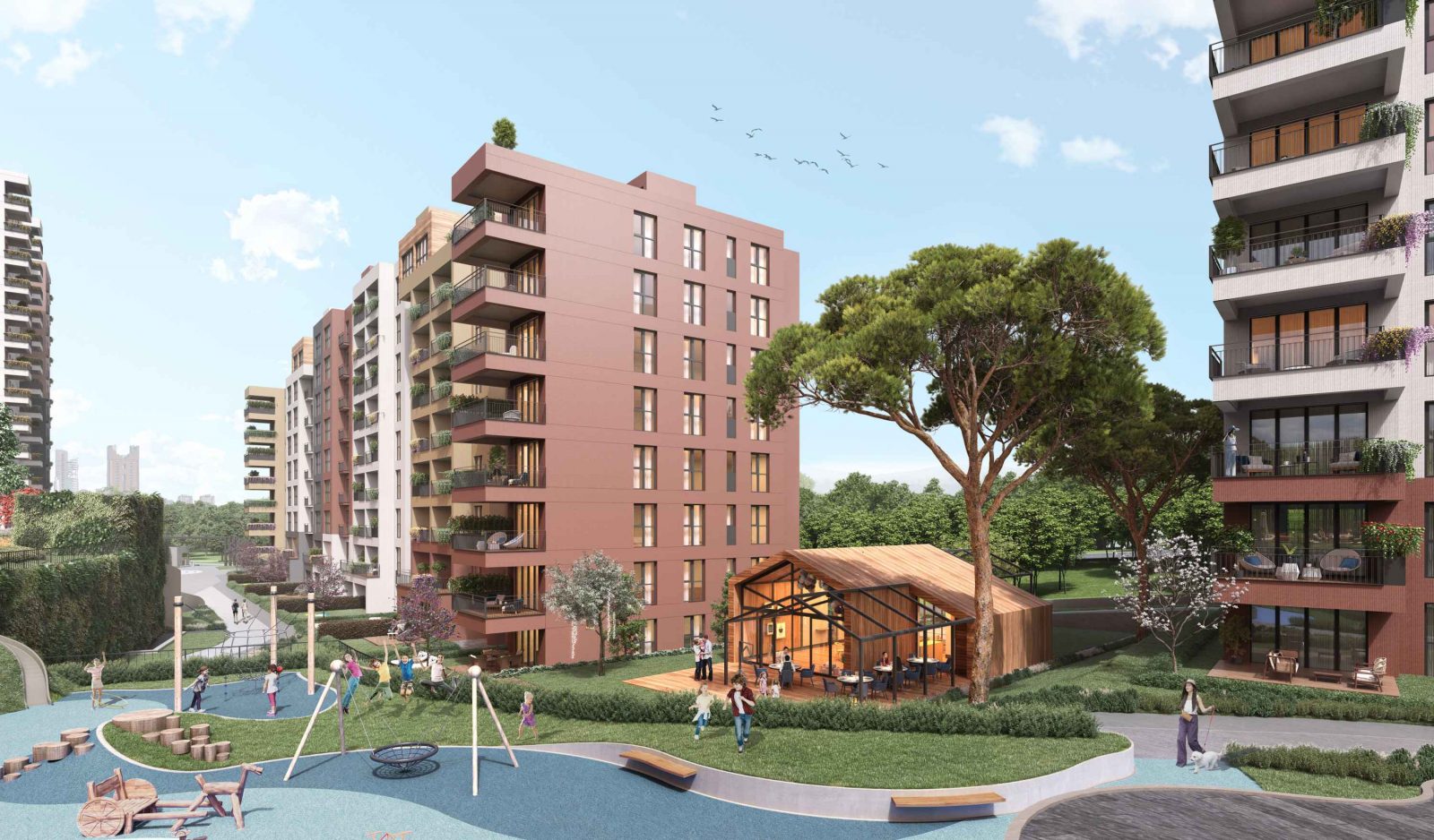 New project residential complex with large green space and many terraces - Фото 4