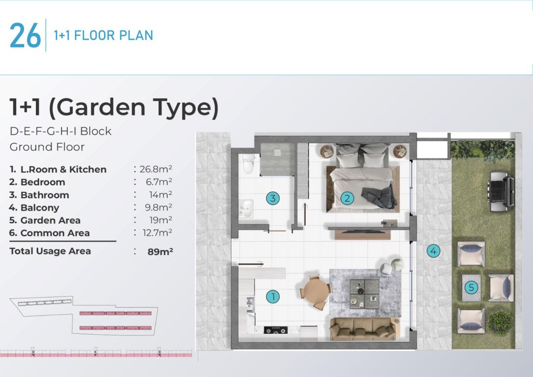 New complex in Northern Cyprus, with 1+0 and 1+1 apartments - Фото 22