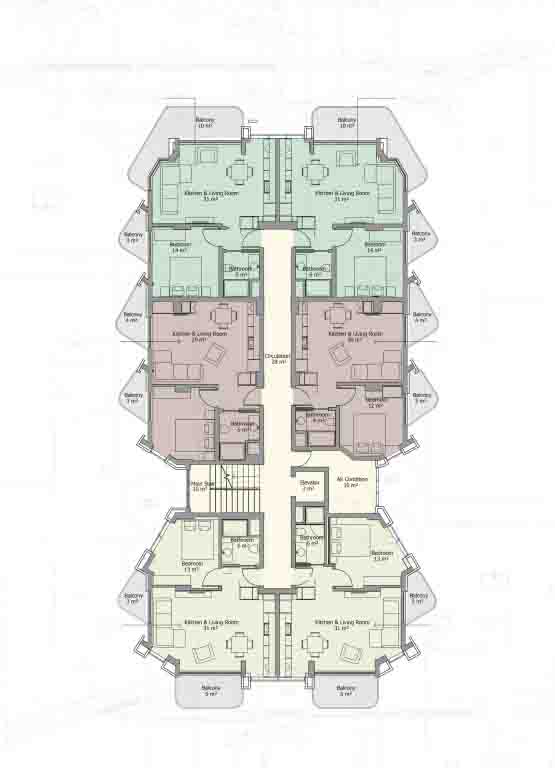 New residential complex located on the first coastline, in the most popular area of Mahmutlar - Фото 21