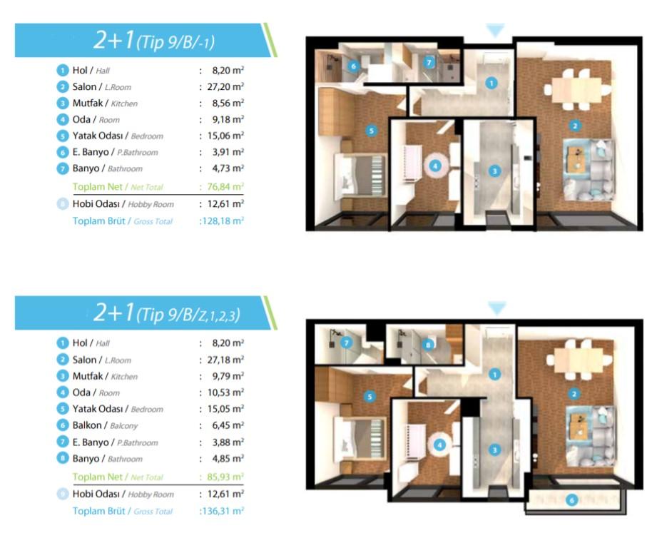 2+1 and 5+1 apartments in Yalova - Фото 18