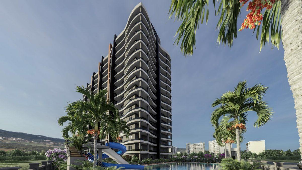 Residential complex under construction, with 1+1 and 2+1 apartments, Mersin - Фото 8