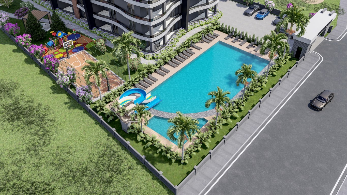 Residential complex under construction, with 1+1 and 2+1 apartments, Mersin - Фото 9