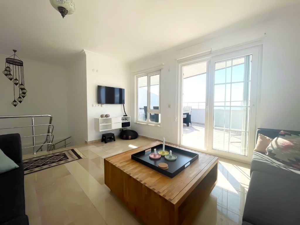 Furnished duplex (3+2) with city and sea views, Tosmur - Фото 12