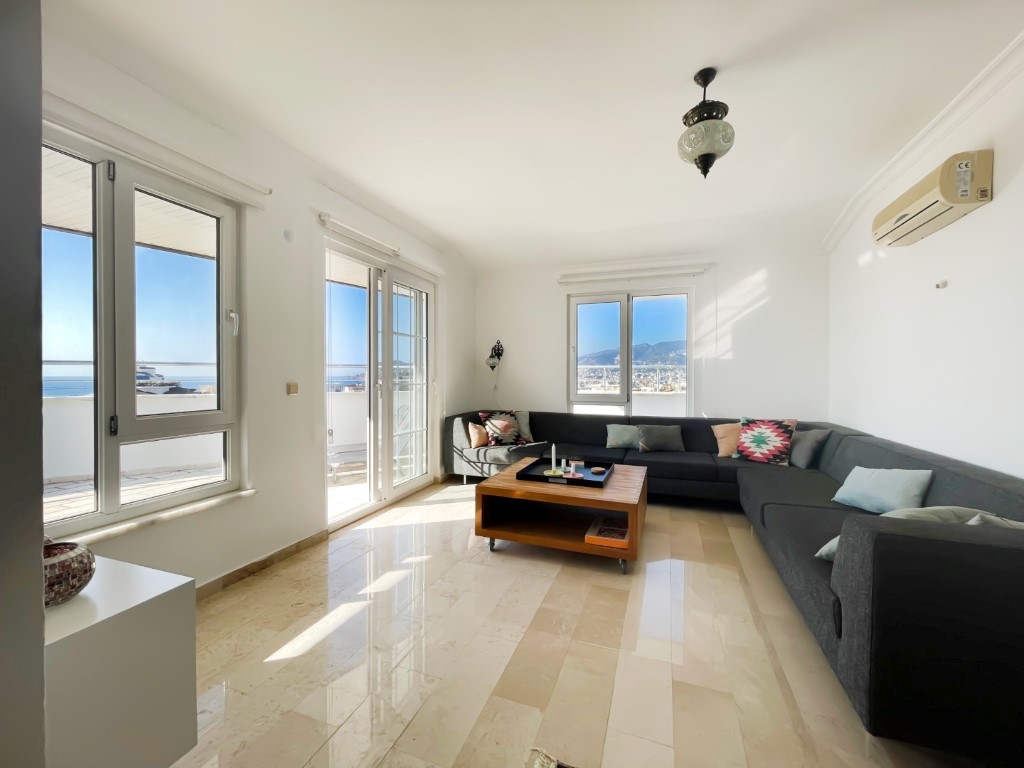 Furnished duplex (3+2) with city and sea views, Tosmur - Фото 11