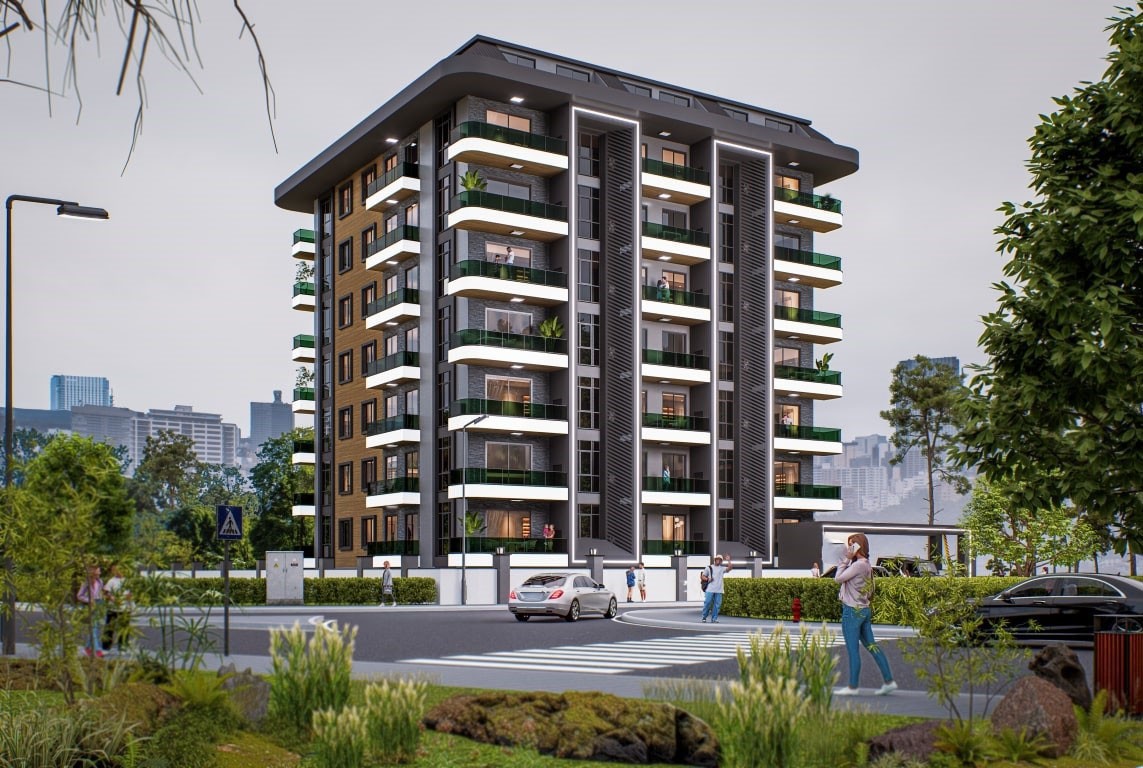 New residential complex with 1+1, 2+1 and 3+1 apartments in the center of Alanya - Фото 2