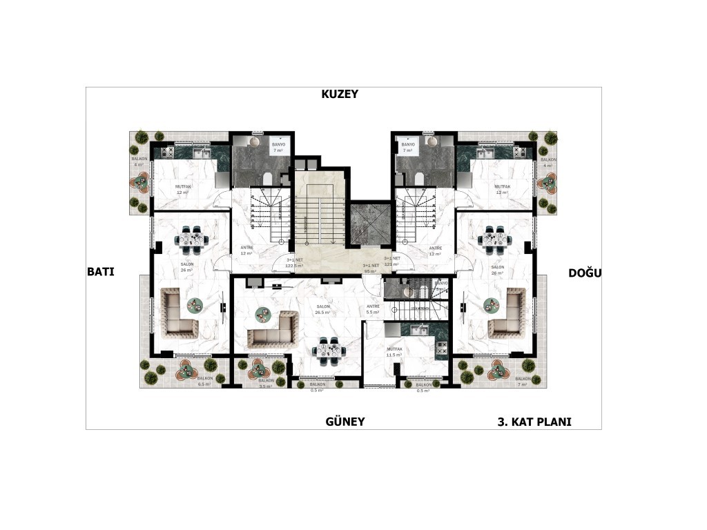 New residential complex in central Alanya - Фото 12