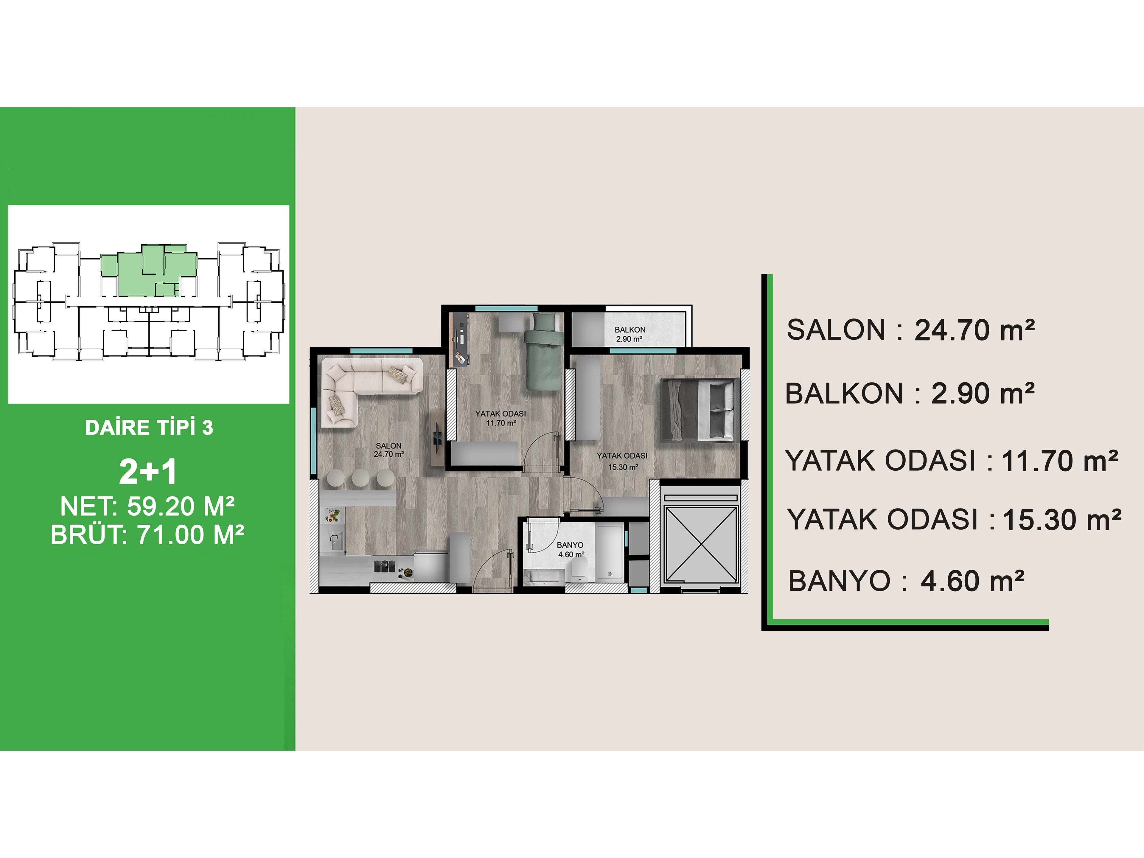 New residential complex with 1+1 and 2+1 apartments in Mezitli district - Фото 10