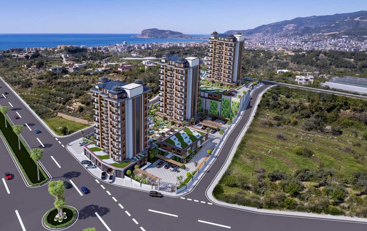 Residential residence with sea view, in the town of Alanya (Kестel) - Фото 2