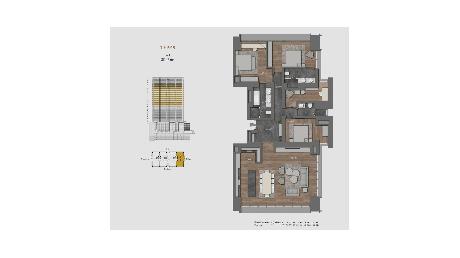 Unique Ritz-Carlton project with diverse infrastructure located in one of the prestigious areas of Istanbul - Shishli - Фото 20