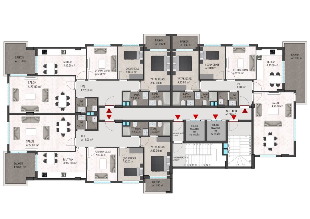 New complex in Mahmutlar 600 meters from the sea - Фото 10