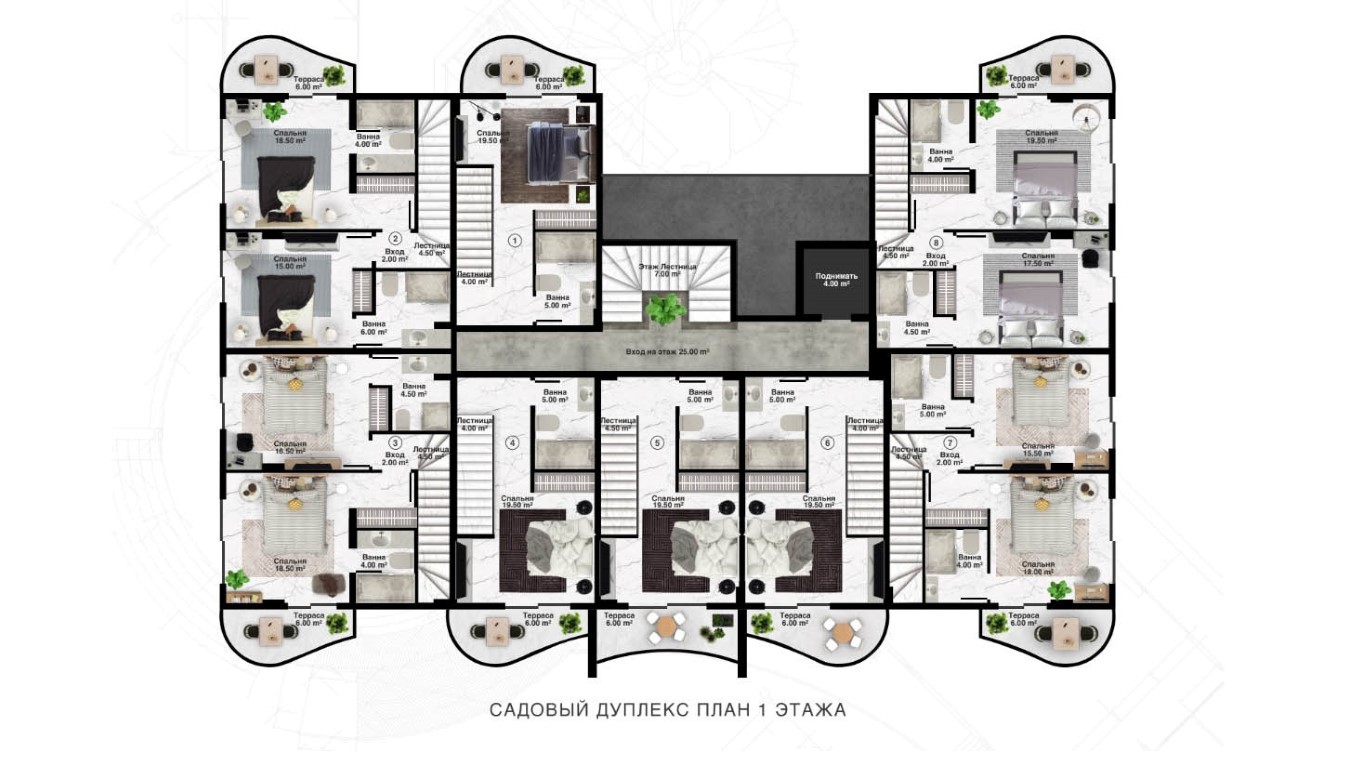 New project of modern villas, duplex and apartments with beautiful sea view, Kargyjak - Фото 27