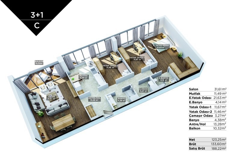 Modern project in the city of Istanbul, with various layouts - Фото 23