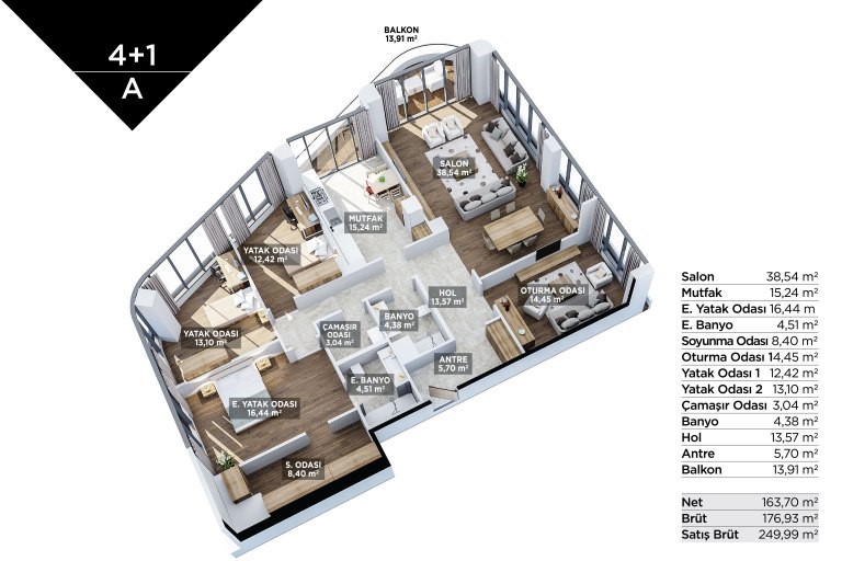 Modern project in the city of Istanbul, with various layouts - Фото 24