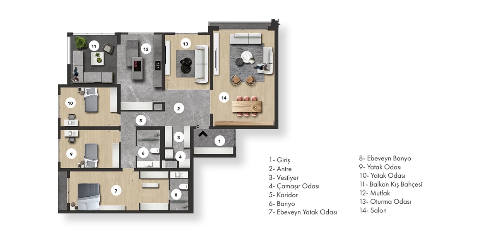 New 4+1 apartments surrounded by nature with sports infrastructure, Ankara - Фото 16