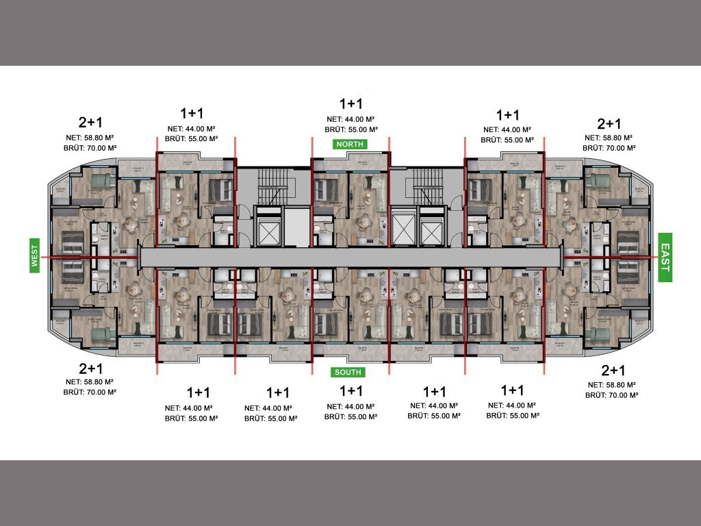 Apartment of 2+1 floor area 70 m2, district Tej - Фото 18