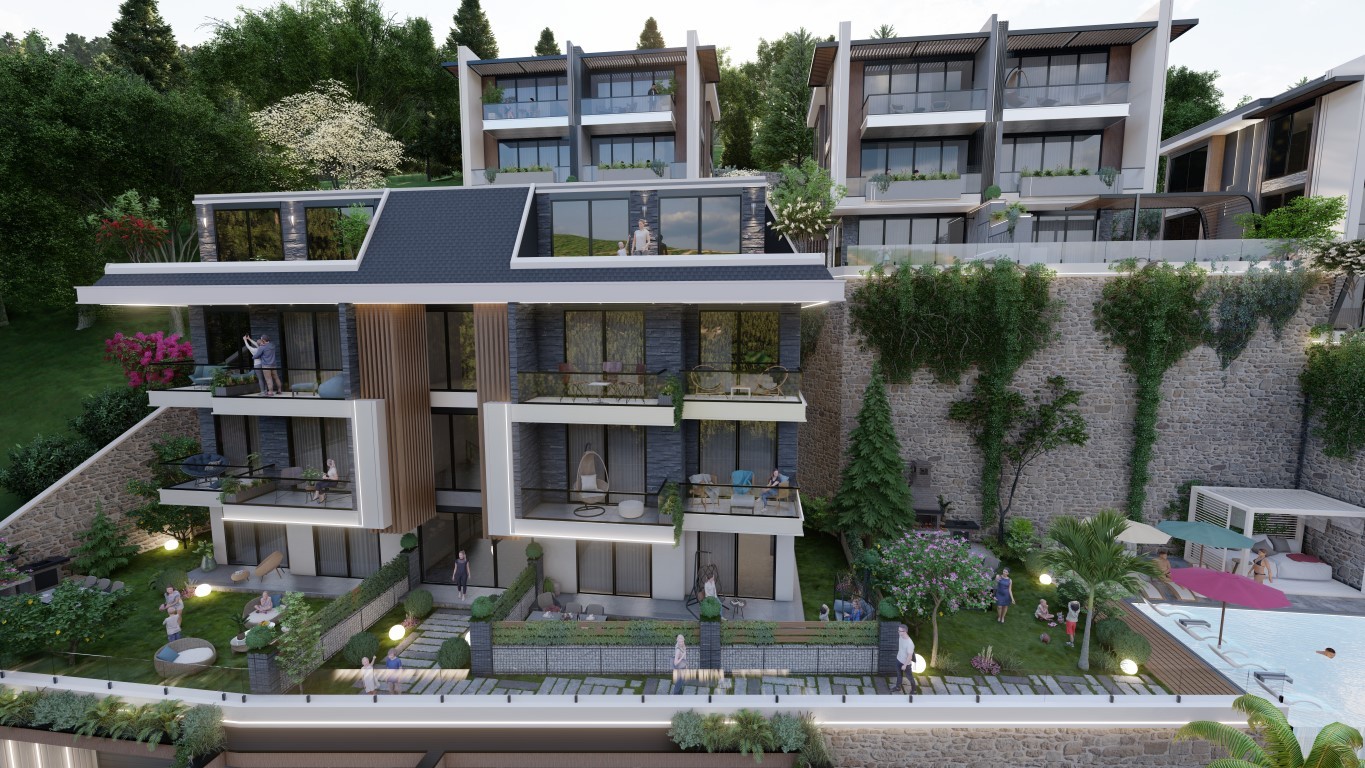 Complex of villas and apartments on the mountain, in the prestigious area of Bektaş - Фото 7