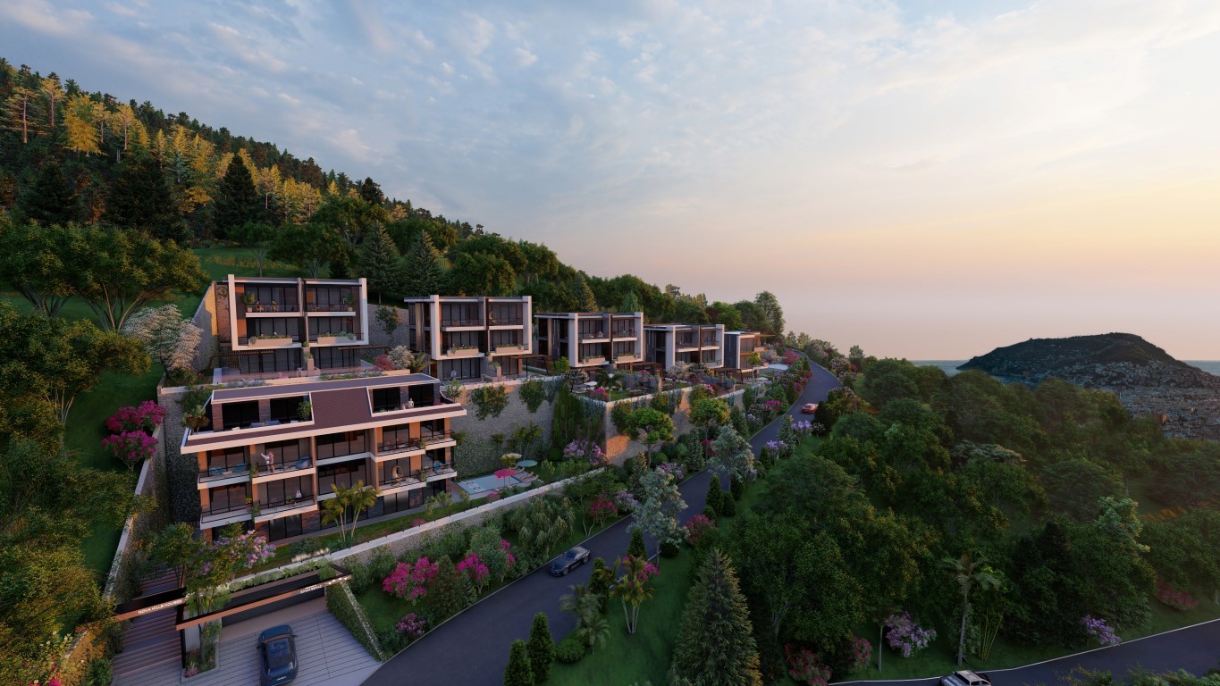 Complex of villas and apartments on the mountain, in the prestigious area of Bektaş - Фото 3