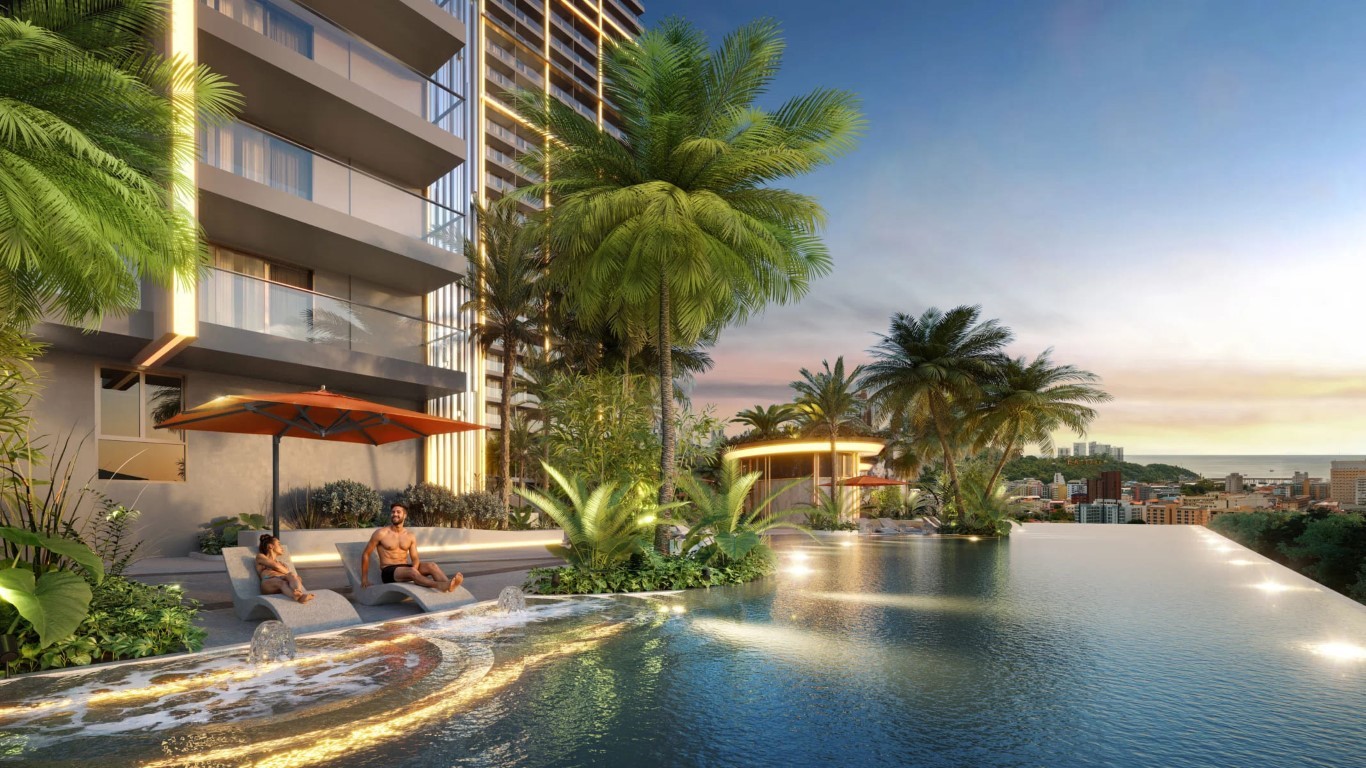 High-rise iconic Grand Solaire Noble with panoramic views of the famous Gulf of Thailand sunsets, Thailand - Фото 6