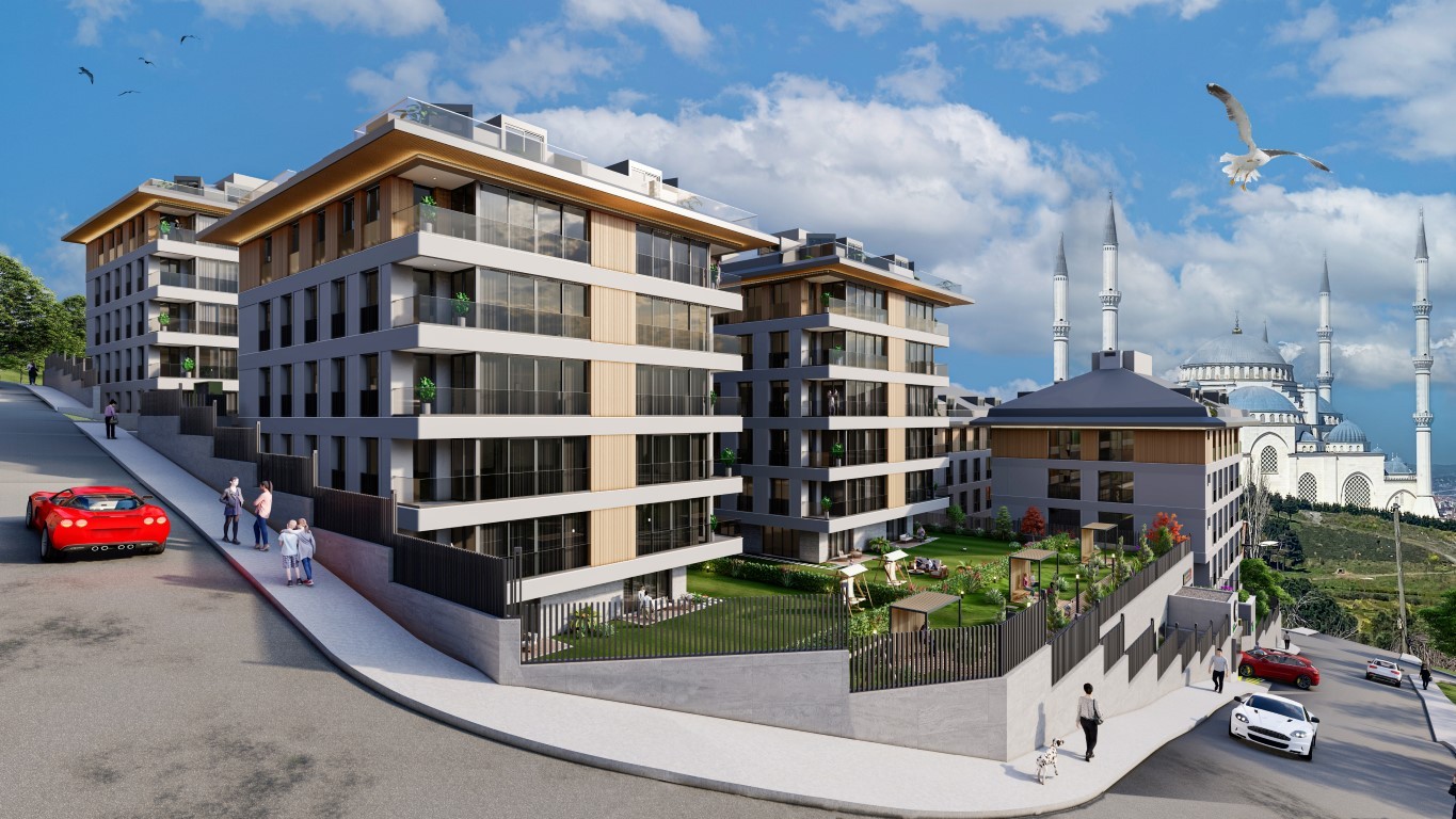 Residential complex with gardens and breathtaking panoramas of the Bosphorus in Usküdar - Фото 2