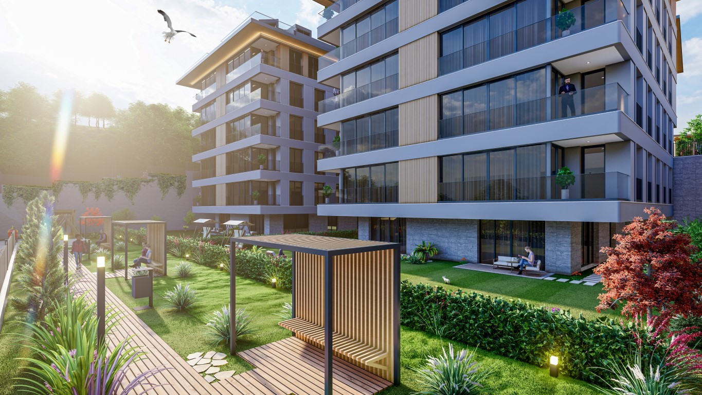 Residential complex with gardens and breathtaking panoramas of the Bosphorus in Usküdar - Фото 10