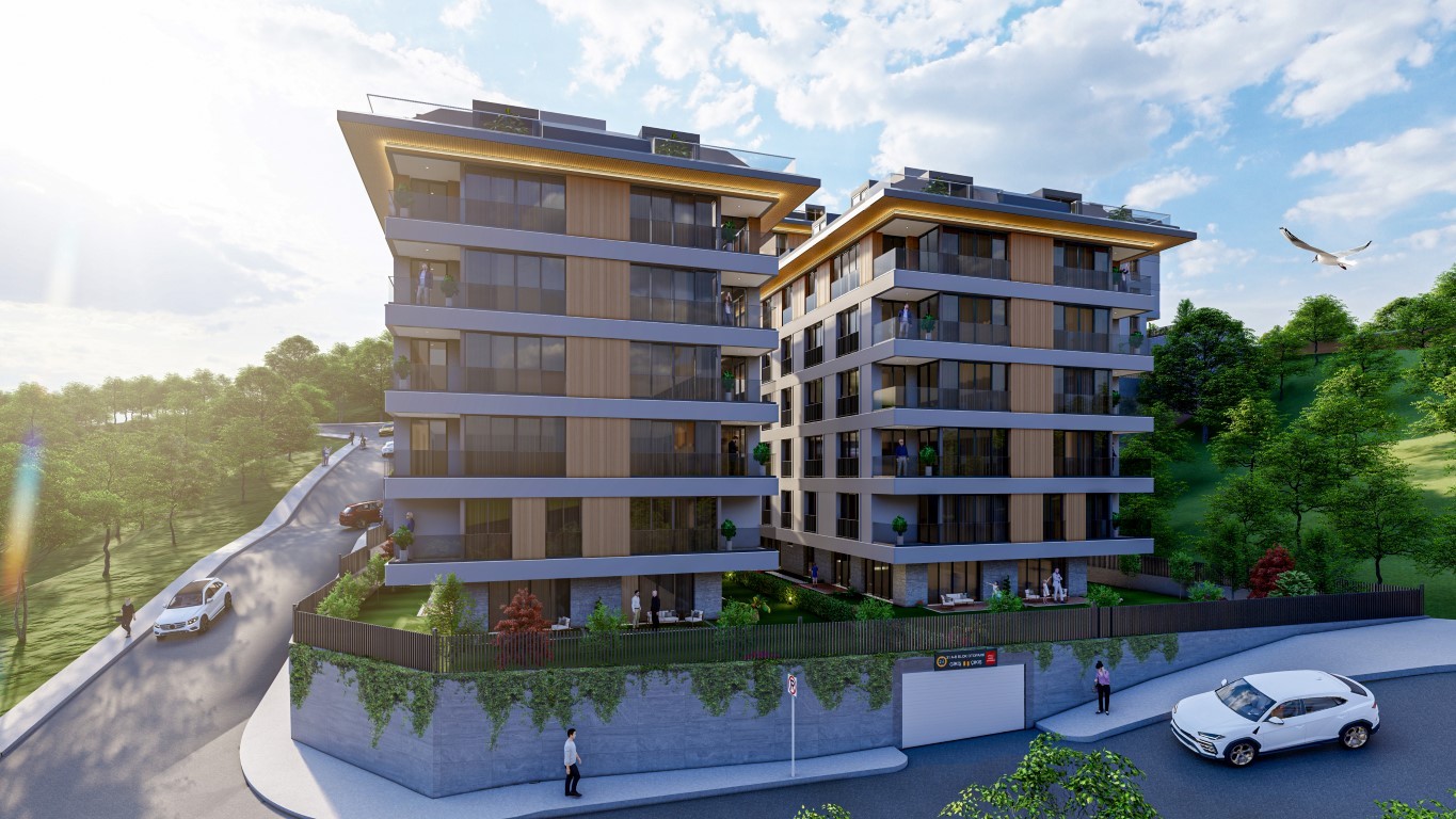 Residential complex with gardens and breathtaking panoramas of the Bosphorus in Usküdar - Фото 4