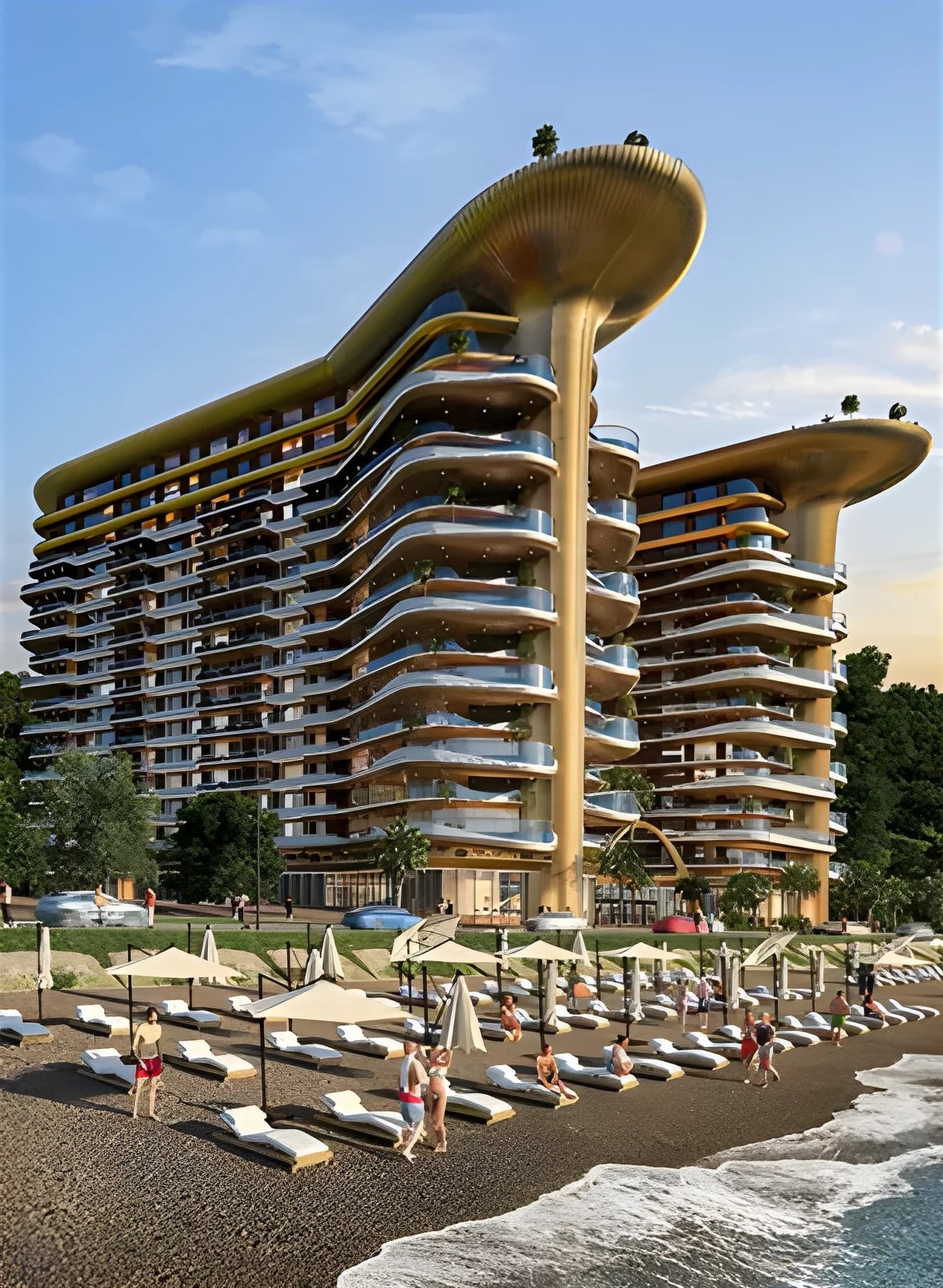 A new project of hotel-type residential complex with picturesque views, located on the first coastline in Gonio-Kvariati, Batumi. - Фото 2